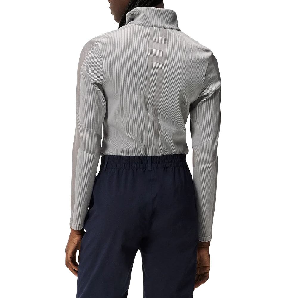 J.Lindeberg Slot Full Zip Mid Layer Golf Jacket Gray Melange - FW23 Women