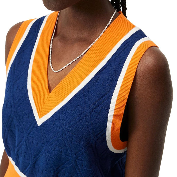 J.Lindeberg Barbados Knitted Golf Vest Estate Blue - FW23 Women