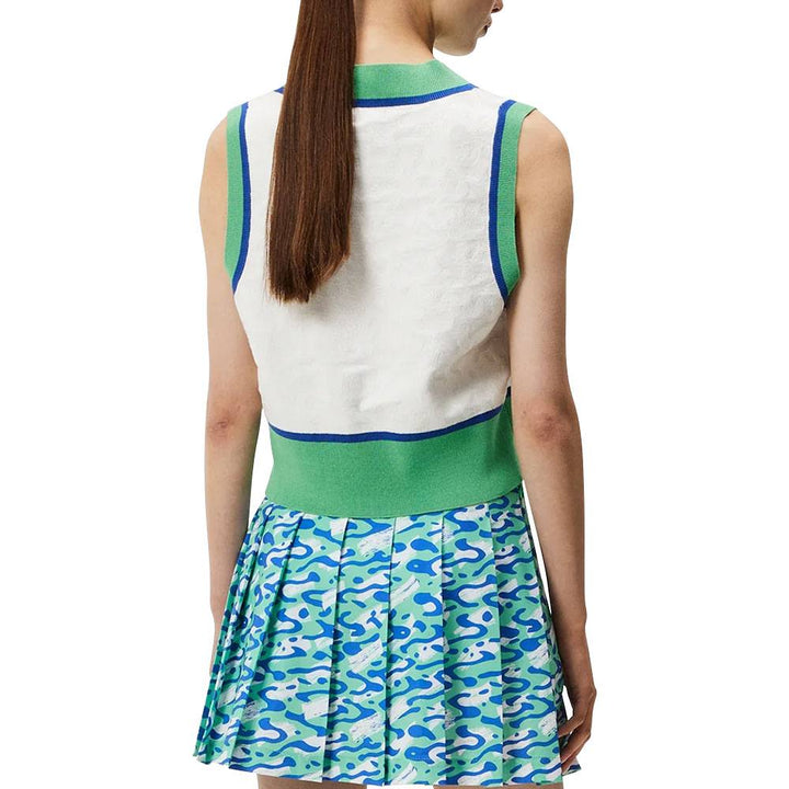 J.Lindeberg Barbados Knitted Golf Vest White - FW23 Women