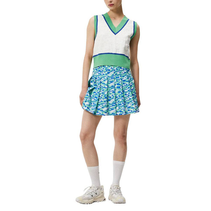 J.Lindeberg Barbados Knitted Golf Vest White - FW23 Women