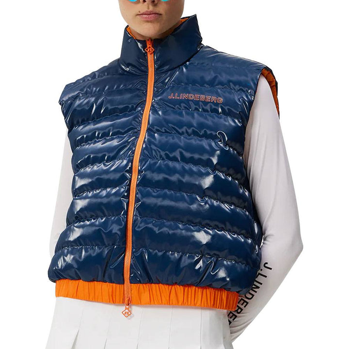 J.Lindeberg Isla Reversible Golf Vest Estate Blue - FW23 Women