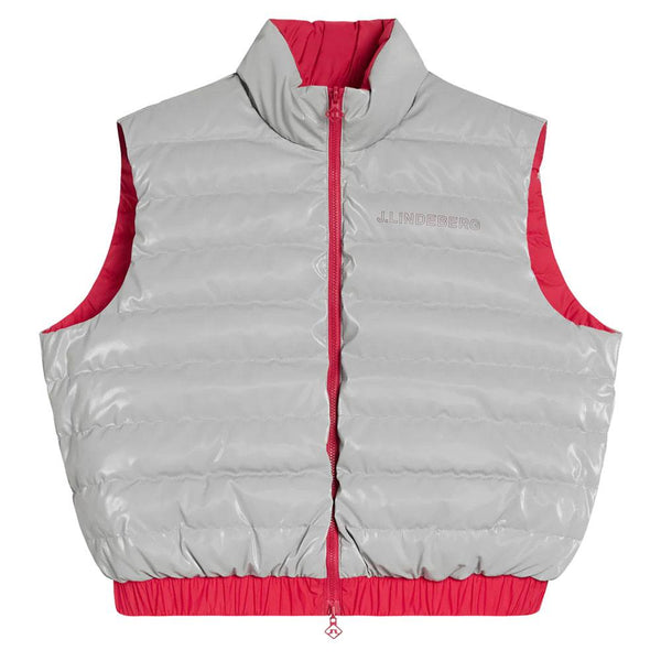 J.Lindeberg Isla Reversible Golf Vest Silver - FW23 Women