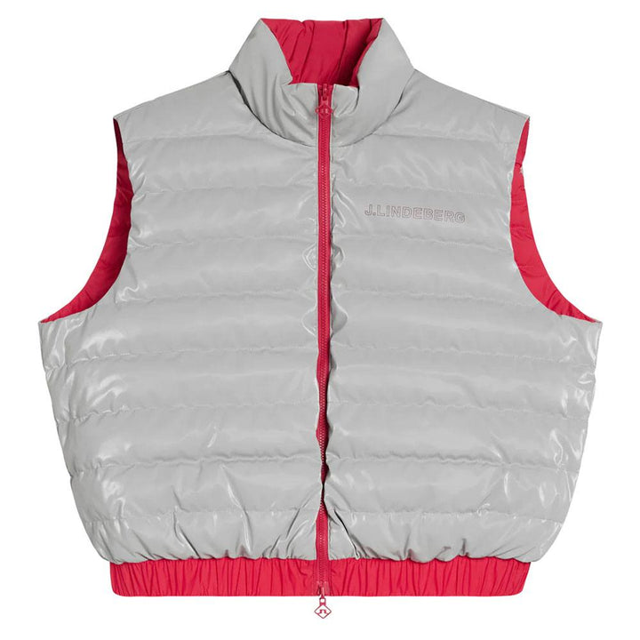 J.Lindeberg Isla Reversible Golf Vest Silver - FW23 Women