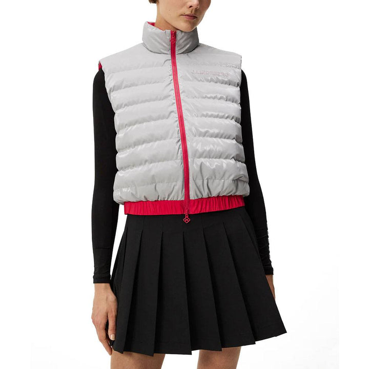 J.Lindeberg Isla Reversible Golf Vest Silver - FW23 Women