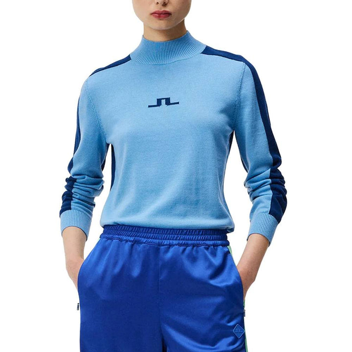 J.Lindeberg Adeline Knitted Golf Sweater Little Boy Blue - FW23 Women
