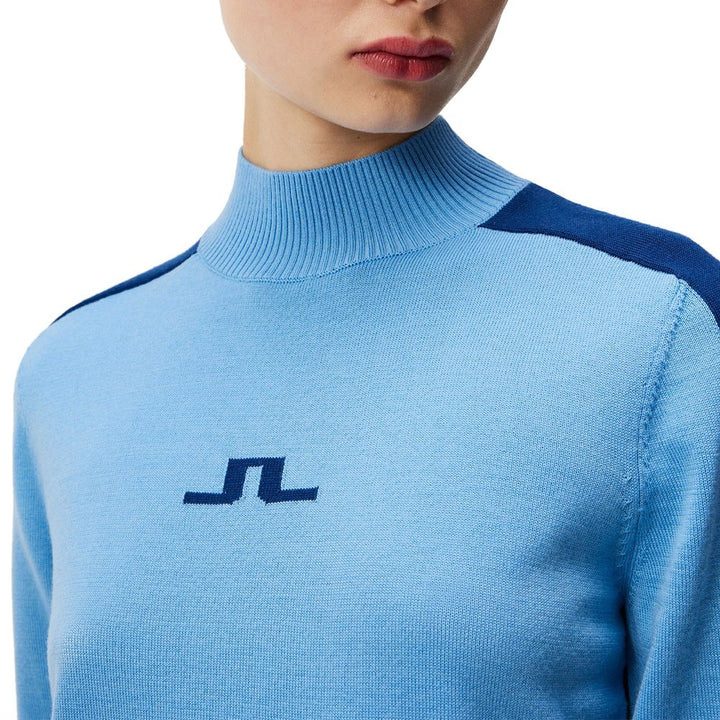 J.Lindeberg Adeline Knitted Golf Sweater Little Boy Blue - FW23 Women