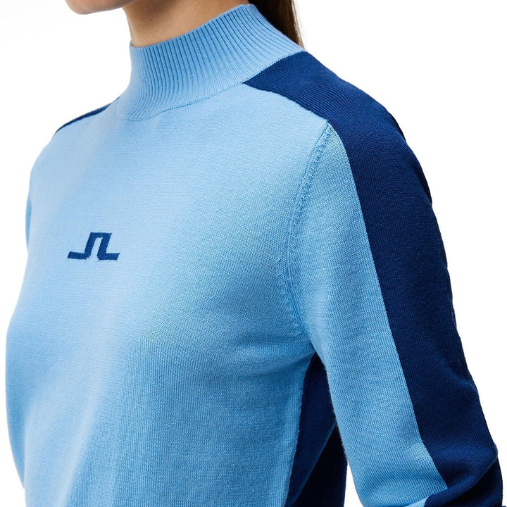 J.Lindeberg Adeline Knitted Golf Sweater Little Boy Blue - FW23 Women