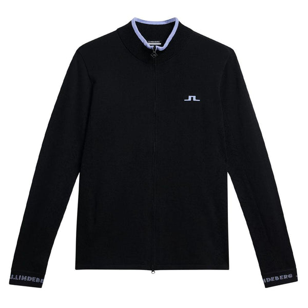 J.Lindeberg Almaida Knitted Golf Sweater Black - FW23 Women