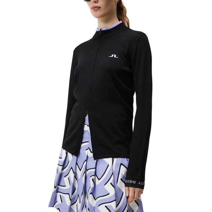 J.Lindeberg Almaida Knitted Golf Sweater Black - FW23 Women