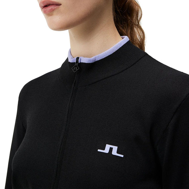 J.Lindeberg Almaida Knitted Golf Sweater Black - FW23 Women