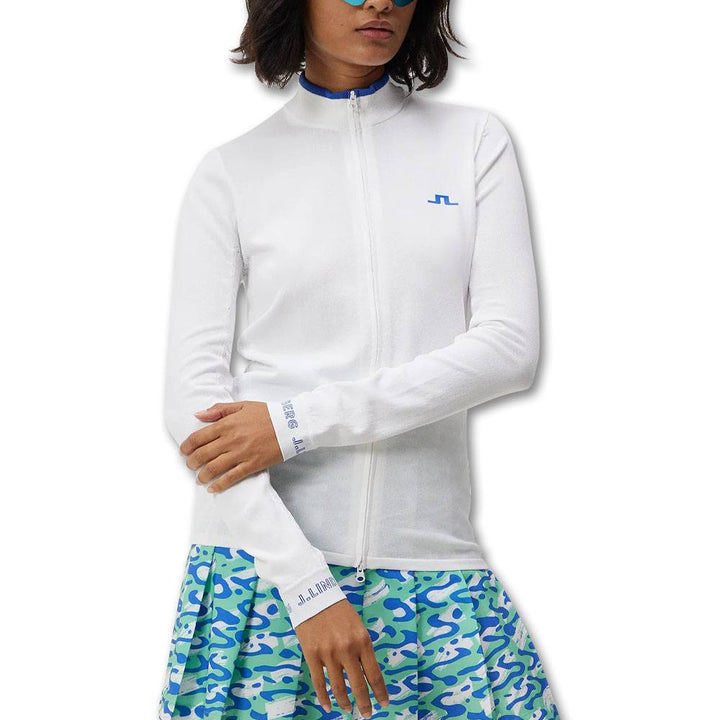 J.Lindeberg Almaida Knitted Golf Sweater White - FW23 Women