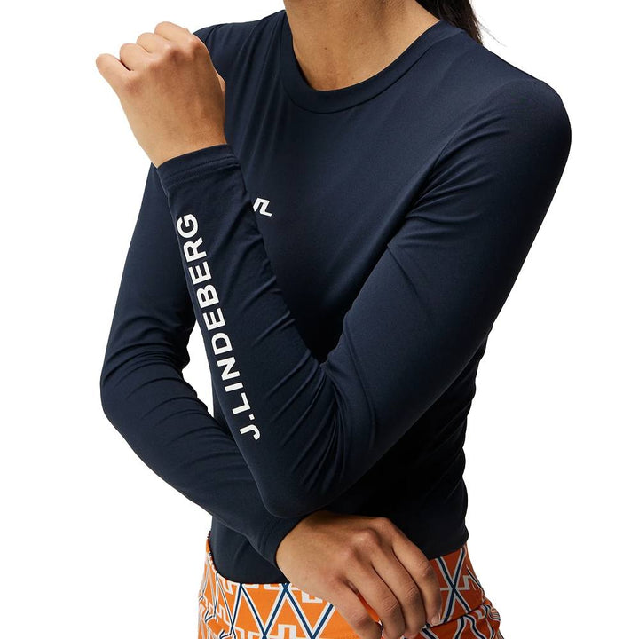 J.Lindeberg Tekla Crew Neck Top FW Golf Baselayer JL Navy - 23 Women