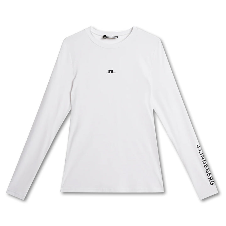 J.Lindeberg Tekla Crew Neck Top FW Golf Baselayer White - 23 Women