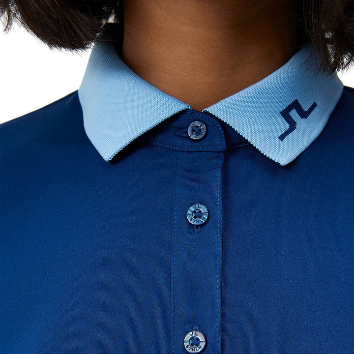 J.Lindeberg Jennie Golf Polo Estate Blue - FW23 Women