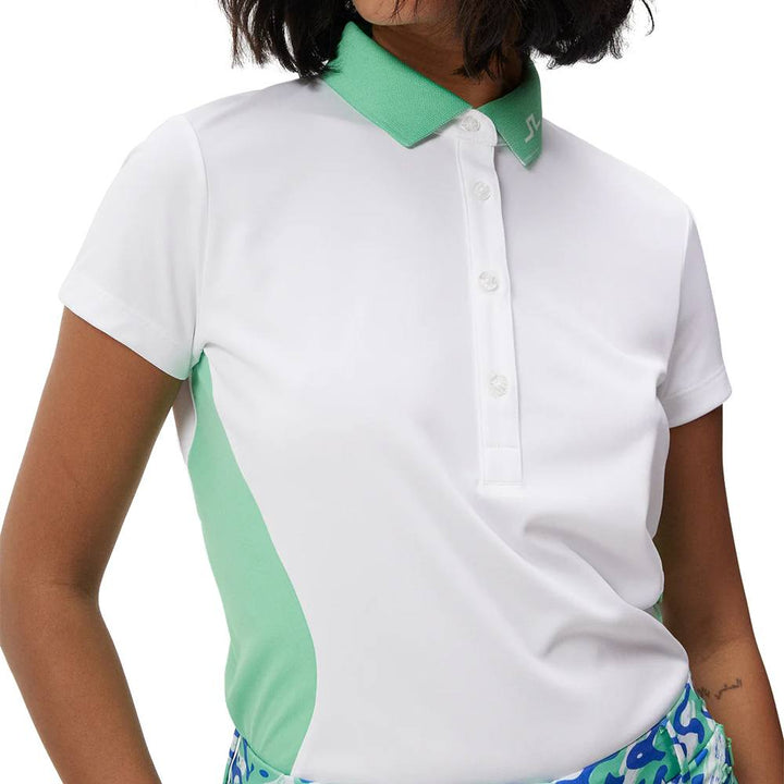 J.Lindeberg Jennie Golf Polo White - FW23 Women
