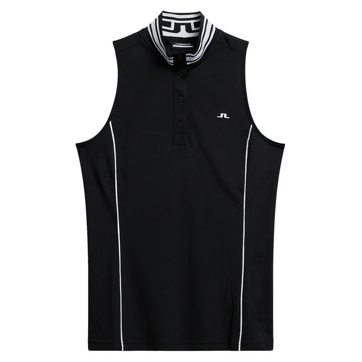 J.Lindeberg Bettina Sleeveless Golf Polo Black - FW23 Women