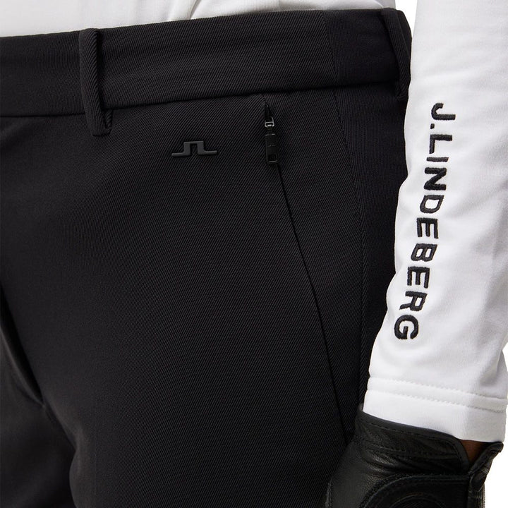 J.Lindeberg Lei Fleece Twill Golf Pants Black - FW23 Women
