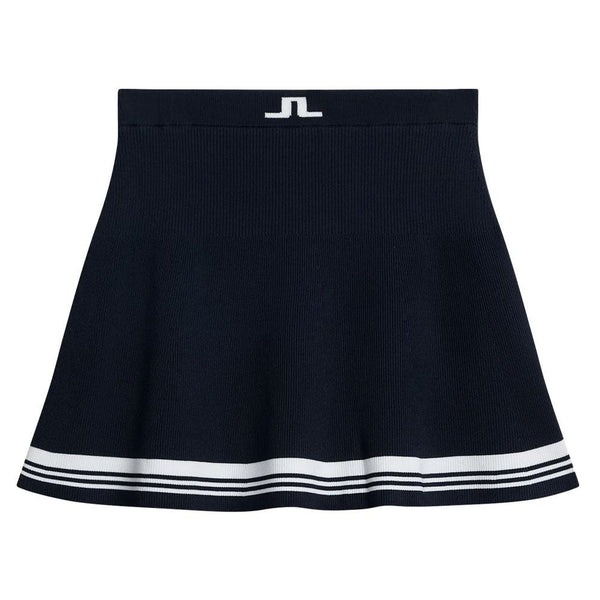 J.Lindeberg Frida Stripe Knitted FW Golf Skirt JL Navy - FW23 Women