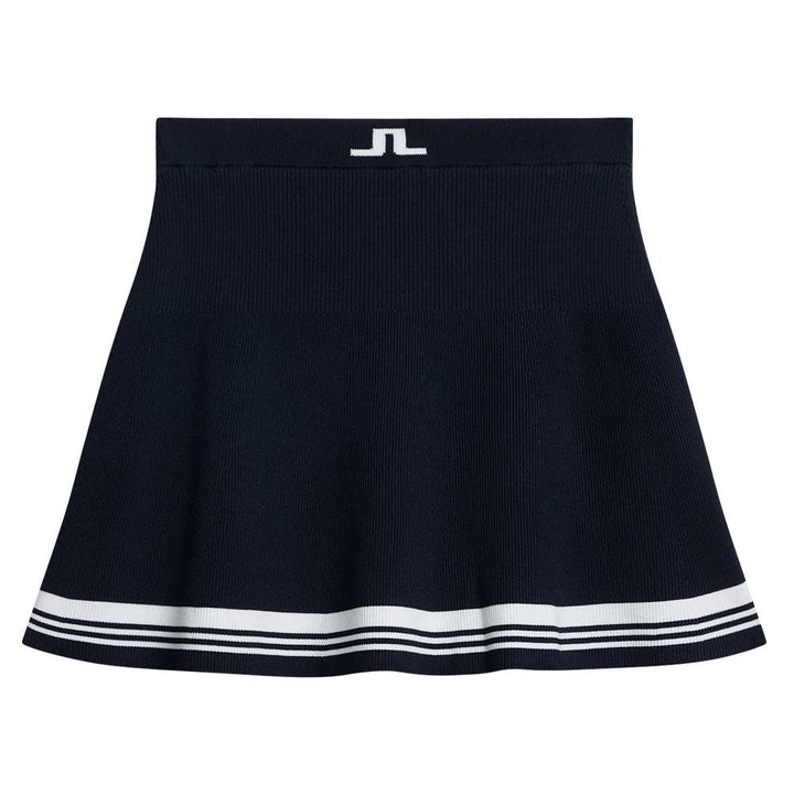 J.Lindeberg Frida Stripe Knitted FW Golf Skirt JL Navy - FW23 Women