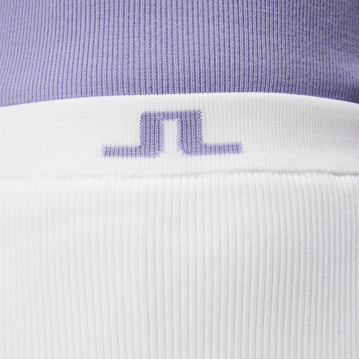 J.Lindeberg Frida Stripe Knitted FW Golf Skirt White - FW23 Women