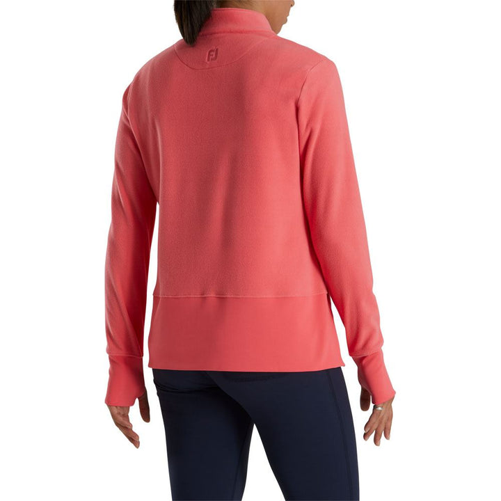 FootJoy Half-Zip Fleece Mid Layer Golf Pullover Bright Coral - FA23 Women