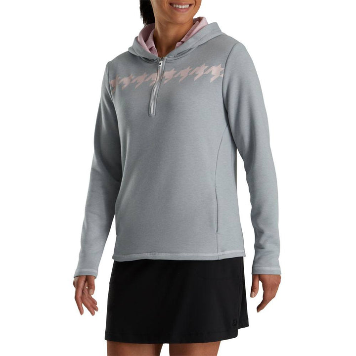 FootJoy Half-Zip Hoodie Golf Jacket Gray Heather - FA23 Women