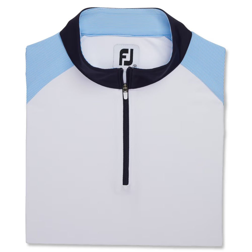 FootJoy Micro Stripe Sun Protection Golf Pullover Blue/Navy - FA23 Women