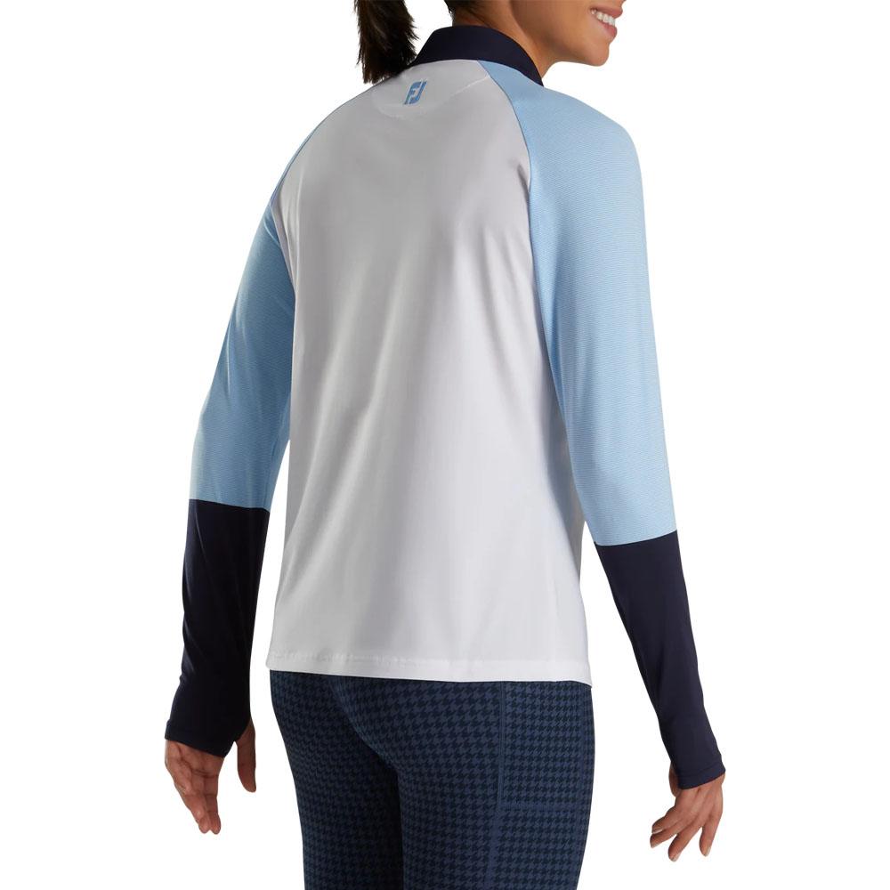 FootJoy Micro Stripe Sun Protection Golf Pullover Blue/Navy - FA23 Women