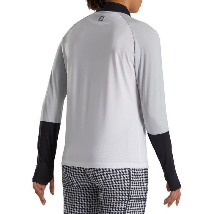FootJoy Micro Stripe Sun Protection Golf Pullover Gray/Black - FA23 Women