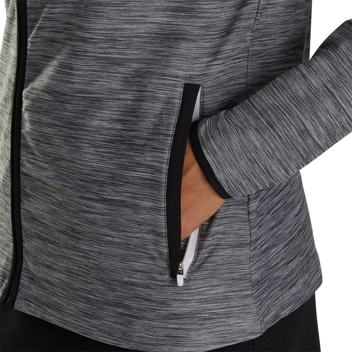 FootJoy Full-Zip Spacedye Hoodie Golf Jacket Black - FA23 Women