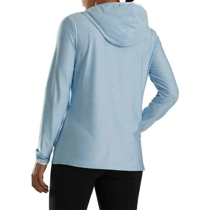 FootJoy Full-Zip Spacedye Hoodie Golf Jacket Blue - FA23 Women