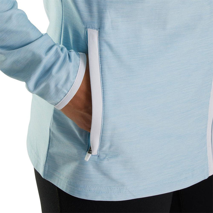 FootJoy Full-Zip Spacedye Hoodie Golf Jacket Blue - FA23 Women
