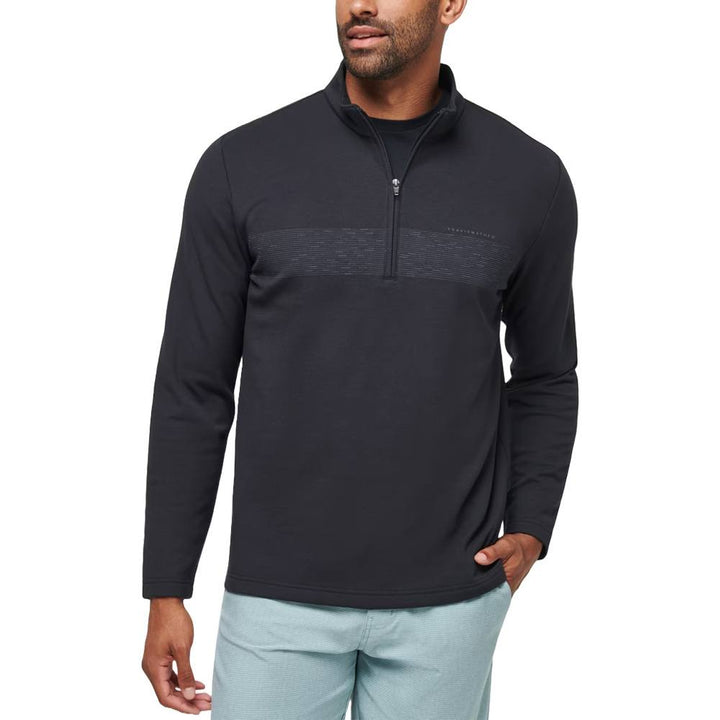 TravisMathew Upgraded Fleece CS Golf Pullover Black/Coronet - SS24 Men