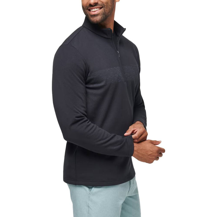 TravisMathew Upgraded Fleece CS Golf Pullover Black/Coronet - SS24 Men