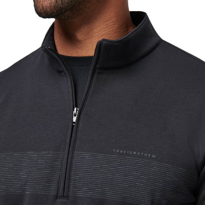 TravisMathew Upgraded Fleece CS Golf Pullover Black/Coronet - SS24 Men