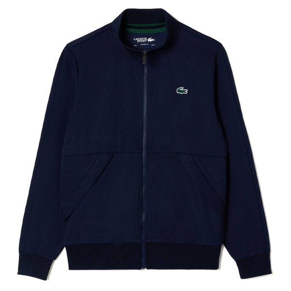 Lacoste Recycled Fiber Zipped Tennis Golf Sweater Navy Blue - FW23 Men