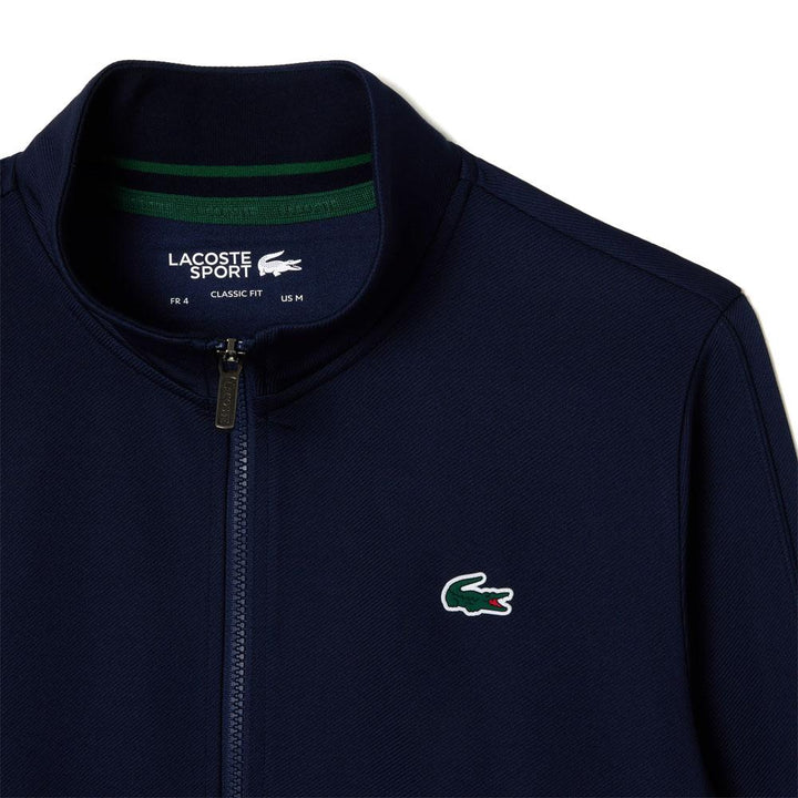 Lacoste Recycled Fiber Zipped Tennis Golf Sweater Navy Blue - FW23 Men