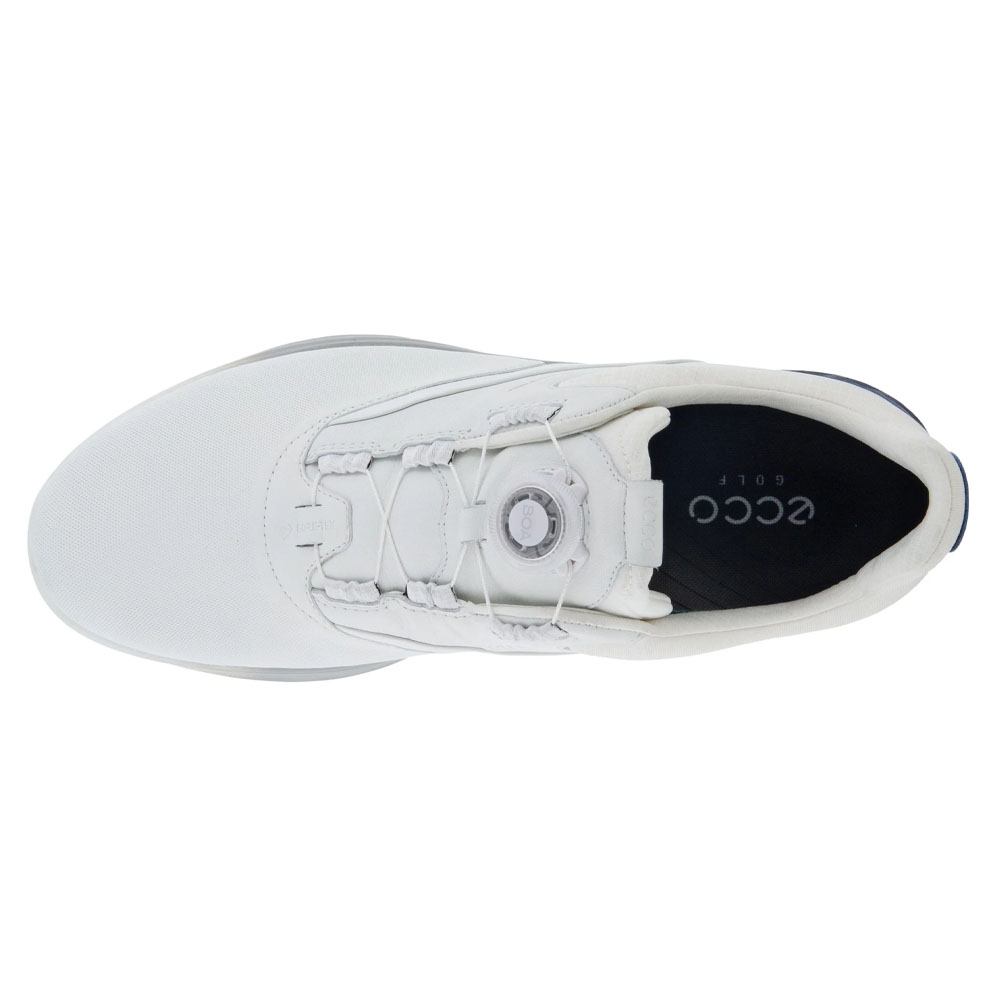 ECCO S-Three GTX BOA Spikeless Golf Shoes White/Blue Depths/Bright
