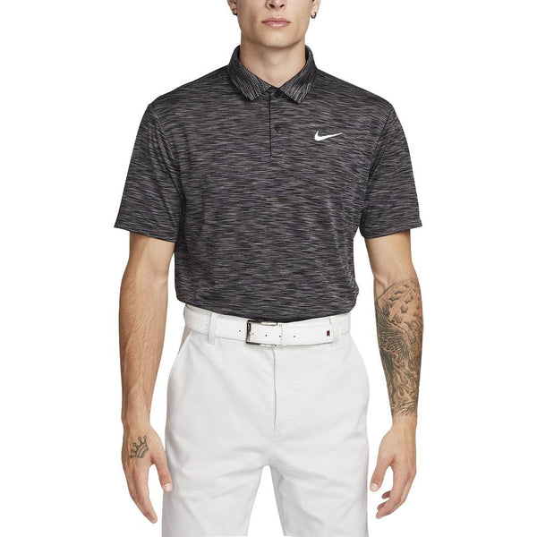 Nike Dri-FIT Tour Space Dye Golf Polo Black/Iron Gray/White - 23 Men