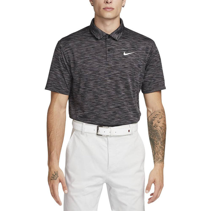 Nike Dri-FIT Tour Space Dye Golf Polo Black/Iron Gray/White - 23 Men