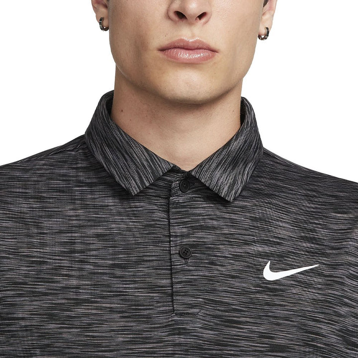 Nike Dri-FIT Tour Space Dye Golf Polo Black/Iron Gray/White - 23 Men