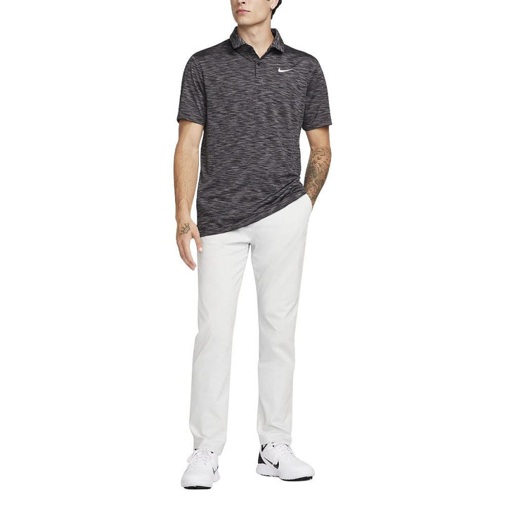 Nike Dri-FIT Tour Space Dye Golf Polo Black/Iron Gray/White - 23 Men
