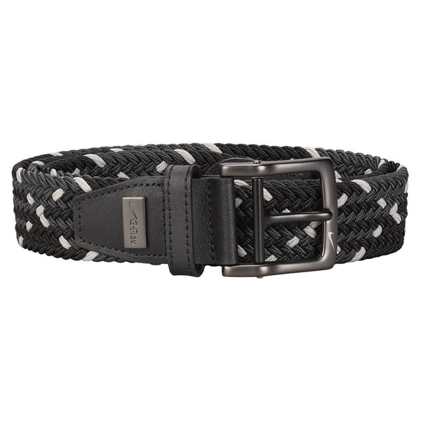 Nike G-Flex Stretch Woven Golf Belt Black/Dark Smoke Gray - 24 Men