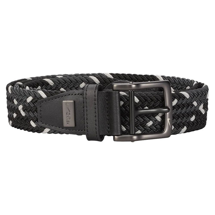 Nike G-Flex Stretch Woven Golf Belt Black/Dark Smoke Gray - 24 Men