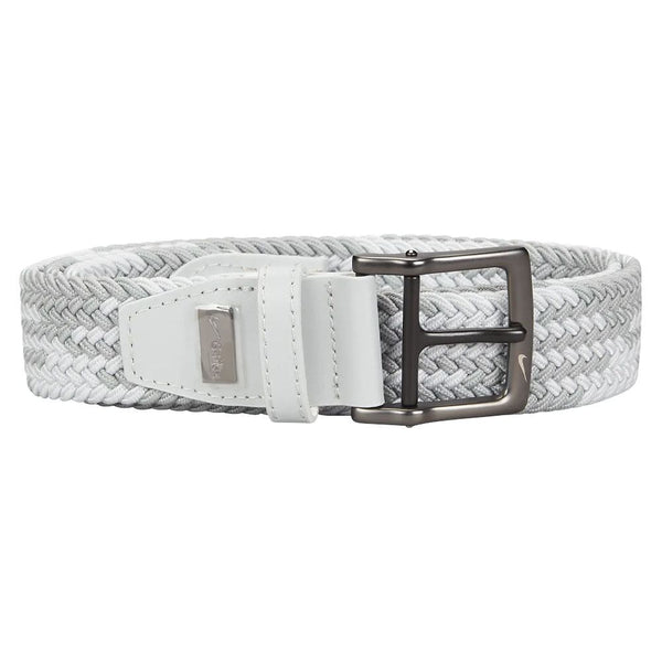 Nike G-Flex Stretch Woven Golf Belt White/Ash Gray - 24 Men