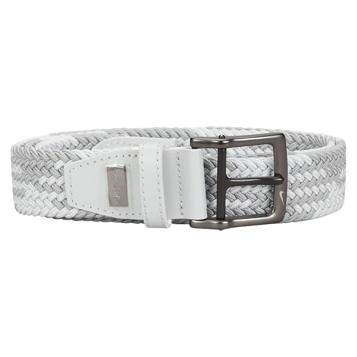 Nike G-Flex Stretch Woven Golf Belt White/Ash Gray - 24 Men