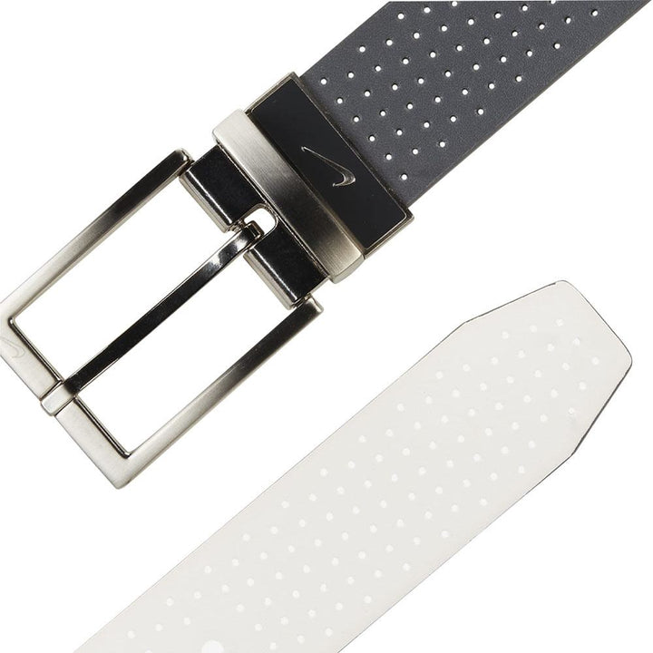 Nike Perforated Reversible Golf Belt Dark Gray/White - 23 Men