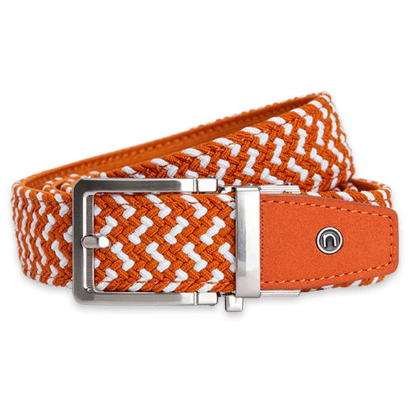 Nexbelt Braided Golf Belt Burnt Orange/White - 23 Men