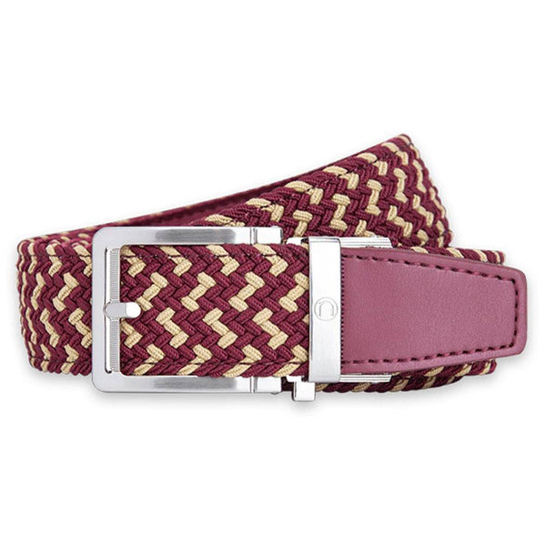 Nexbelt Braided Golf Belt Burnt Garnet/Gold - 23 Men
