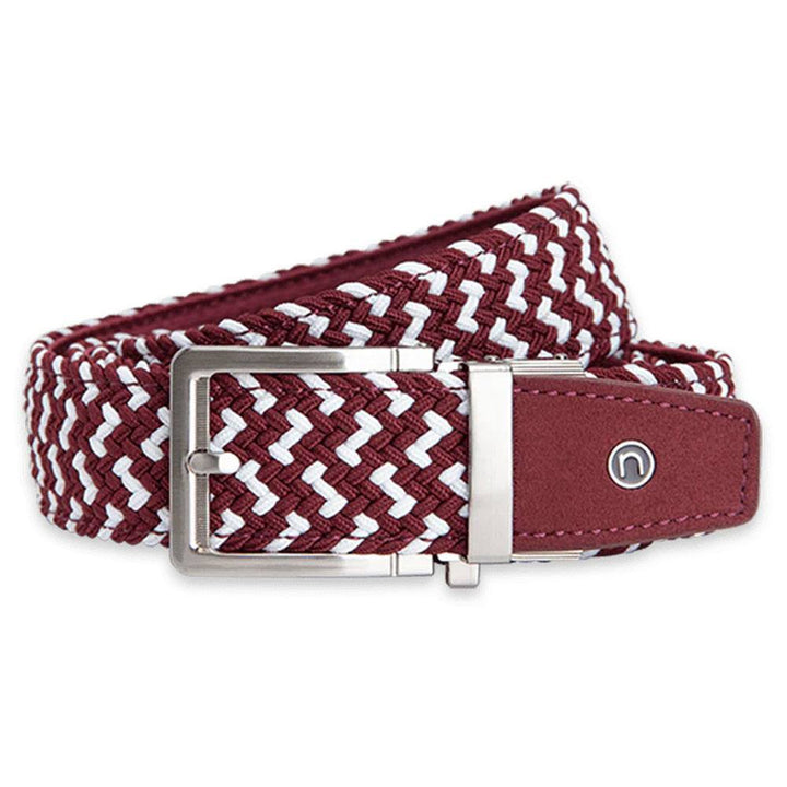 Nexbelt Braided Golf Belt Maroon - 23 Men